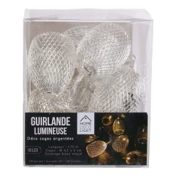 Guirlande lumineuse 10 cages argentées 1