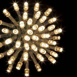 Guirlande lumineuse 500 led 50m avec timer extérieurblanc chaud fil transparent - feeric lights & christmas