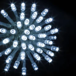 Guirlande lumineuse 200 led 20m avec timer extérieur blanc froid fil transparent - feeric lights & christmas