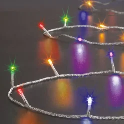 Guirlande lumineuse 300 led 30m avec timer extérieur multicolore fil transparent - feeric lights & christmas