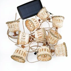 Guirlande lumineuse solaire étanche cordon jute - New Garden - Aurora