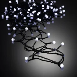 Guirlande Lumineuse Boules Cerise 200 LED Blanc 8 Fonctions