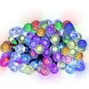 Guirlande lumineuse connectée 100 LED multicolores intérieur et extérieur L.14,90 m - câble noir 6 fonctions décor boule givrée IP44