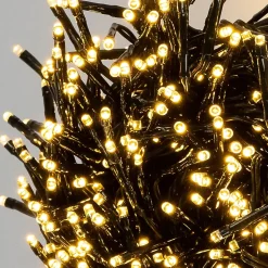 Guirlande lumineuse de noël solaire ECD Germany 16m 800 led blanc chaud étanche avec télécommande