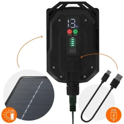 Guirlande lumineuse de noël solaire ECD Germany 16m 800 led blanc chaud étanche avec télécommande