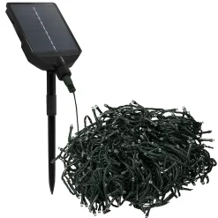 Guirlande lumineuse de noël solaire ECD Germany 11m 560 led blanc chaud étanche avec télécommande