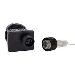 Guirlande lumineuse de Noël à 9 LED d'extérieur Étoiles 3D / XMAS Lights - rouge