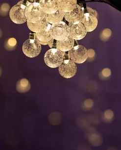 Guirlande lumineuse d'extérieur avec boules décoratives en VERRE, longueur 868 cm, blanc chaud