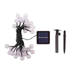 Guirlande lumineuse d'extérieur avec boules décoratives en VERRE, longueur 868 cm, blanc chaud