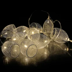 Guirlande lumineuse en métal 10 LED Cage - L. 175 cm