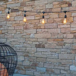 Guirlande lumineuse extérieur connectée IP64 noir 10 LED E27 850lm 6 M Lumisky Mafy light