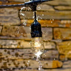 Guirlande lumineuse extérieur connectée IP64 noir 10 LED E27 850lm 6 M Lumisky Mafy light