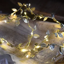 Guirlande lumineuse feuilles d'or - Chromex