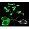 Guirlande lumineuse feuilles givrees vert