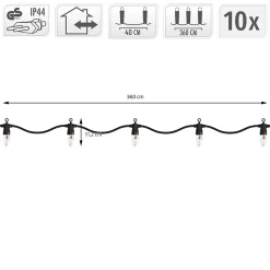 Guirlande lumineuse Flammes Blanc chaud