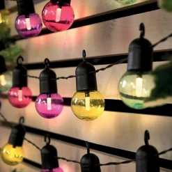 Guirlande lumineuse guinguette solaire 30 LED Noir