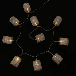 Guirlande Lumineuse Intérieure Tube Strass Argent 10 LED