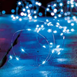 Guirlande lumineuse intérieur 4m bleu 40 led à piles - feeric lights & christmas
