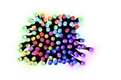 Guirlande lumineuse LED connectée intérieure et extérieure multicolore câble noir 6 fonctions 14,90 m