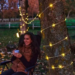 Guirlande lumineuse LED extérieur batterie USB rechargeable IP44 L.9,9 m GoodHome