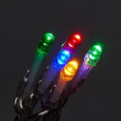 Guirlande lumineuse LED intérieure multicolore câble transparent 8 fonctions 11 m