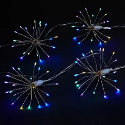 Guirlande lumineuse LED intérieure multicolore câble transparent 8 fonctions 3 m