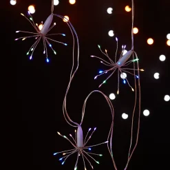 Guirlande lumineuse LED intérieure multicolore câble transparent 8 fonctions 3 m