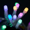 Guirlande lumineuse LED intérieure multicolore câble transparent 8 fonctions 11,14 m