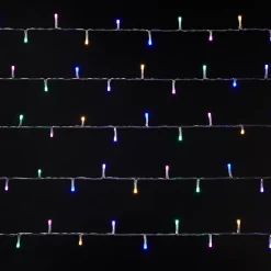 Guirlande lumineuse LED intérieure multicolore câble transparent 8 fonctions 11,14 m