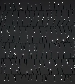 Guirlande lumineuse LED intérieure et extérieure blanc froid câble vert 8 fonctions 37,5 m