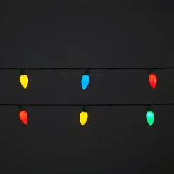 Guirlande lumineuse LED intérieure et extérieure multicolore câble vert 18 m décor ampoule