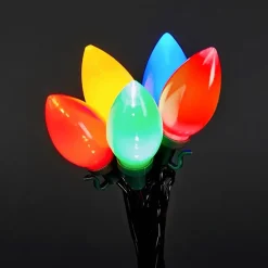 Guirlande lumineuse LED intérieure et extérieure multicolore câble vert 18 m décor ampoule