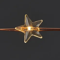 Guirlande lumineuse LED intérieure blanc chaud câble cuivre 8,22 m décor étoile