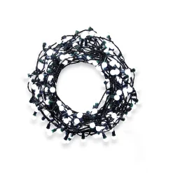 Guirlande lumineuse LED intérieure et extérieure blanc froid câble vert 8 fonctions 25,12 m décor boule