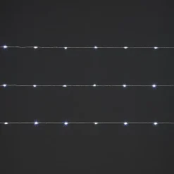 Guirlande lumineuse LED intérieure blanc froid câble argenté 8 m