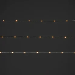 Guirlande lumineuse LED intérieure blanc chaud câble argenté 8 m