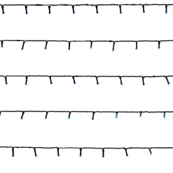 Guirlande lumineuse LED intérieure blanc froid/bleu câble vert 8 fonctions 36 m