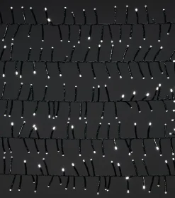 Guirlande lumineuse LED intérieure et extérieure blanc froid câble vert 8 fonctions 25 m