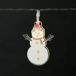 Guirlande lumineuse LED intérieure blanc froid et blanc chaud câble transparent 3,15 m décor personnage