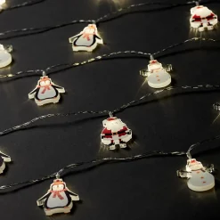 Guirlande lumineuse LED intérieure blanc froid et blanc chaud câble transparent 3,15 m décor personnage