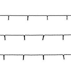 Guirlande lumineuse LED intérieure et extérieure blanc froid câble vert 5,2 m
