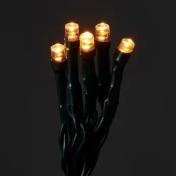 Guirlande lumineuse LED intérieure et extérieure blanc chaud câble vert 5,2 m