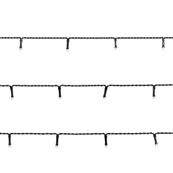 Guirlande lumineuse LED intérieure et extérieure blanc froid câble vert 8 fonctions 24,2 m