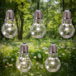 Guirlande lumineuse LED solaire Ampoule extérieur plastique claire transparente avec LED intégrée