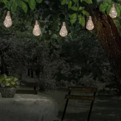 Guirlande lumineuse LED solaire Ampoule extérieur plastique claire transparente avec LED intégrée