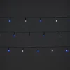 Guirlande lumineuse LEDs blanches et bleues - intérieure et extérieure - câble vert 8 fonctions 24,2 m