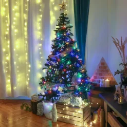 Guirlande Lumineuse 22m Câble Transparent 200 Leds Multicolore