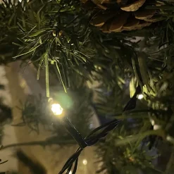 Guirlande Lumineuse 12m Câble Noir 100 Leds Blanc chaud