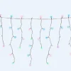 Guirlande lumineuse rideau connectée 100 LED multicolores intérieur et extérieur L.190 cm - 8,4W RGB câble transparent IP44