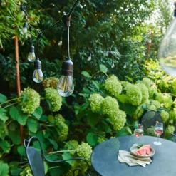 Guirlande lumineuse solaire d'extérieur LED intégrée IP44 blanc chaud 10M